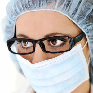 medic with brown eyes